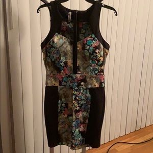 Black Floral Pattern Dress